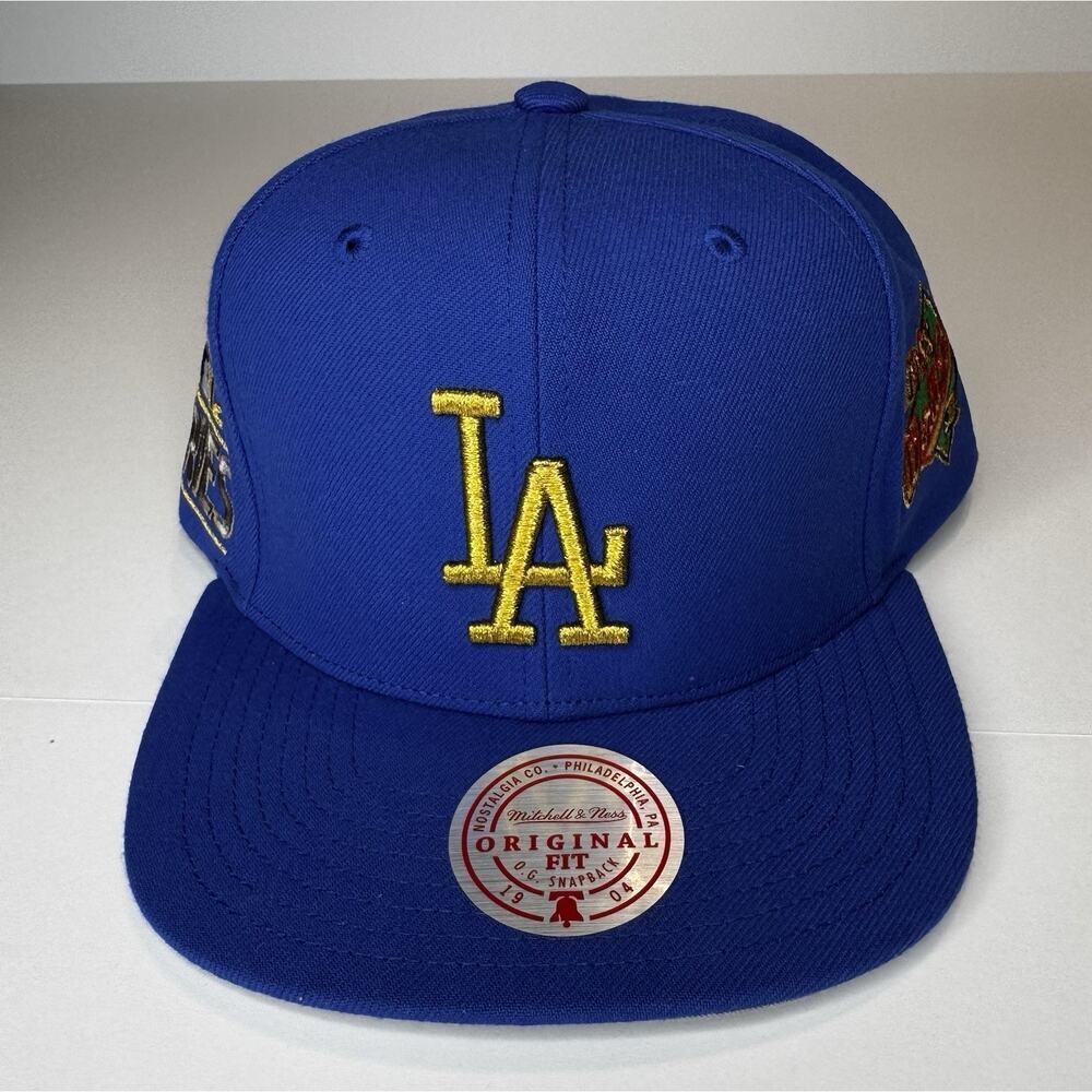 Mitchell & Ness LA Dodgers 2020 World Series Snapback Hat Blue Gold Cap